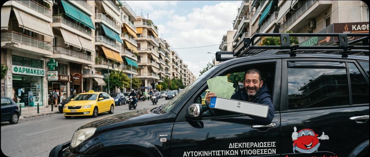 Παράδοση άδειας και πινακίδας – Αυτοκίνηση Περιστέρι